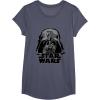 imageStar Wars Classic Darth Vader Empire Distressed Helmet TShirtHeather Blue