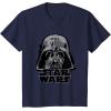 imageStar Wars Classic Darth Vader Empire Distressed Helmet TShirtNavy Blue