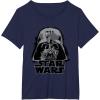 imageStar Wars Classic Darth Vader Empire Distressed Helmet TShirtNavy Blue