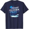imageStar Wars  Merry Hothmas Holiday Style TShirtNavy Blue