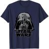 imageStar Wars Classic Darth Vader Empire Distressed Helmet TShirtNavy Blue