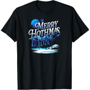 imageStar Wars  Merry Hothmas Holiday Style TShirtBlack
