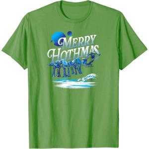 imageStar Wars  Merry Hothmas Holiday Style TShirtGrass Green