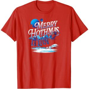 imageStar Wars  Merry Hothmas Holiday Style TShirtRed
