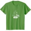 imageStar Wars  XWing and TIE Fighter Battle TShirtGrass Green