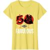 imageStar Wars 50th Birthday Party quot50 and Fabulousquot Darth Vader TShirtLemon Yellow
