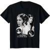 imageStar Wars Leia Organa I Love You Black ampamp White Portrait TShirtBlack
