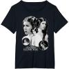 imageStar Wars Leia Organa I Love You Black ampamp White Portrait TShirtBlack
