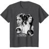 imageStar Wars Leia Organa I Love You Black ampamp White Portrait TShirtDark Heather Grey