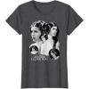 imageStar Wars Leia Organa I Love You Black ampamp White Portrait TShirtDark Heather Grey
