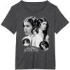 imageStar Wars Leia Organa I Love You Black ampamp White Portrait TShirtDark Heather Grey