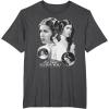 imageStar Wars Leia Organa I Love You Black ampamp White Portrait TShirtDark Heather Grey