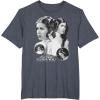 imageStar Wars Leia Organa I Love You Black ampamp White Portrait TShirtHeather Blue