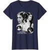 imageStar Wars Leia Organa I Love You Black ampamp White Portrait TShirtNavy Blue