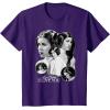 imageStar Wars Leia Organa I Love You Black ampamp White Portrait TShirtPurple