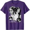 imageStar Wars Leia Organa I Love You Black ampamp White Portrait TShirtPurple