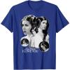 imageStar Wars Leia Organa I Love You Black ampamp White Portrait TShirtRoyal Blue