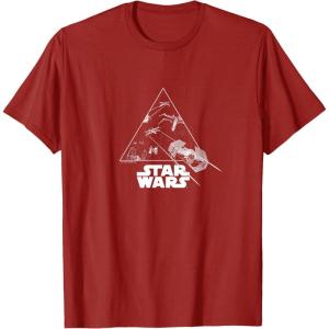 imageStar Wars  XWing and TIE Fighter Battle TShirtCranberry Red