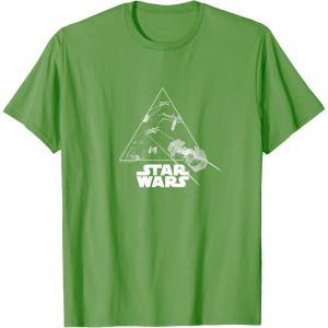 imageStar Wars  XWing and TIE Fighter Battle TShirtGrass Green