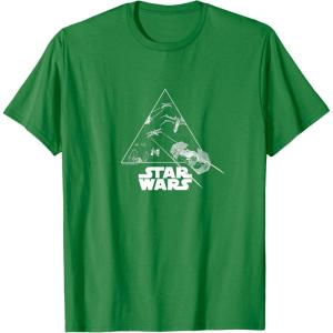 imageStar Wars  XWing and TIE Fighter Battle TShirtKelly Green