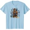 imageStar Wars  Chewbacca Warrior Pose TShirtBaby Blue