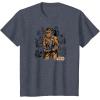 imageStar Wars  Chewbacca Warrior Pose TShirtHeather Blue