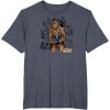 imageStar Wars  Chewbacca Warrior Pose TShirtHeather Blue