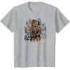 imageStar Wars  Chewbacca Warrior Pose TShirtHeather Grey
