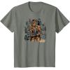 imageStar Wars  Chewbacca Warrior Pose TShirtOlive Heather