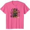 imageStar Wars  Chewbacca Warrior Pose TShirtPink Heather