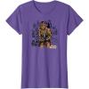 imageStar Wars  Chewbacca Warrior Pose TShirtPurple Heather
