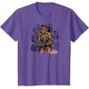 imageStar Wars  Chewbacca Warrior Pose TShirtPurple Heather