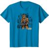 imageStar Wars  Chewbacca Warrior Pose TShirtSapphire Blue
