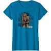 imageStar Wars  Chewbacca Warrior Pose TShirtSapphire Blue