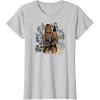 imageStar Wars  Chewbacca Warrior Pose TShirtSilver Grey