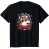 imageStar Wars  Han Luke Leia ampamp Chewy Holiday Caroling TShirtBlack