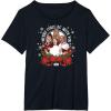 imageStar Wars  Han Luke Leia ampamp Chewy Holiday Caroling TShirtBlack
