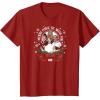 imageStar Wars  Han Luke Leia ampamp Chewy Holiday Caroling TShirtCranberry Red