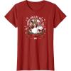 imageStar Wars  Han Luke Leia ampamp Chewy Holiday Caroling TShirtCranberry Red