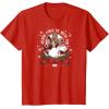imageStar Wars  Han Luke Leia ampamp Chewy Holiday Caroling TShirtRed