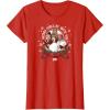 imageStar Wars  Han Luke Leia ampamp Chewy Holiday Caroling TShirtRed