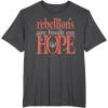 imageStar Wars Andor Rebellions Are Built On Hope Vintage Logo TShirtDark Heather Grey