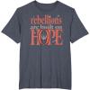 imageStar Wars Andor Rebellions Are Built On Hope Vintage Logo TShirtHeather Blue