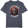 imageStar Wars Fathers Day I Am Your Father Vader Vintage TShirtHeather Blue