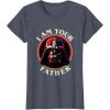 imageStar Wars Fathers Day I Am Your Father Vader Vintage TShirtHeather Blue