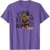 imageStar Wars  Chewbacca Warrior Pose TShirtPurple Heather
