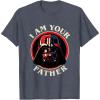 imageStar Wars Fathers Day I Am Your Father Vader Vintage TShirtHeather Blue