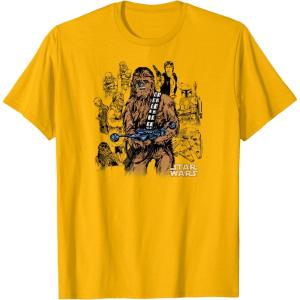 imageStar Wars  Chewbacca Warrior Pose TShirtGolden Yellow