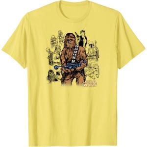 imageStar Wars  Chewbacca Warrior Pose TShirtLemon Yellow