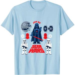 imageStar Wars Classic Darth Vader Join Me Empire Chibi TShirtBaby Blue